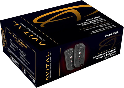Avital 4109L 1-Way Remote Start System with Two 4-Button Remotes