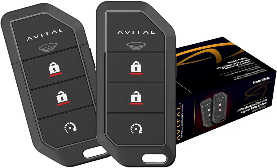 Avital 4109L 1-Way Remote Start System with Two 4-Button Remotes