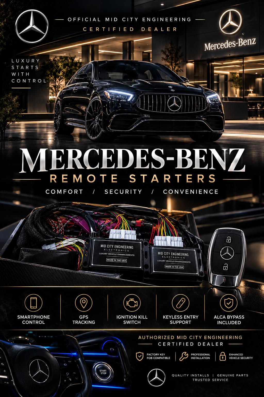 Mercedes Benz smartkey starters & vehicle security