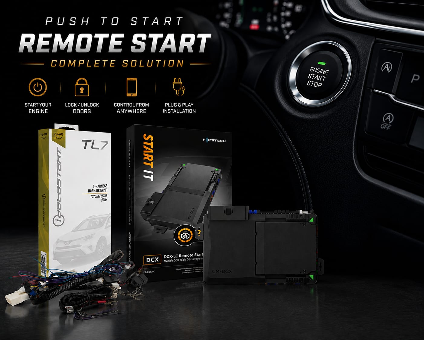 PUSH TO START complete remote starter solution.