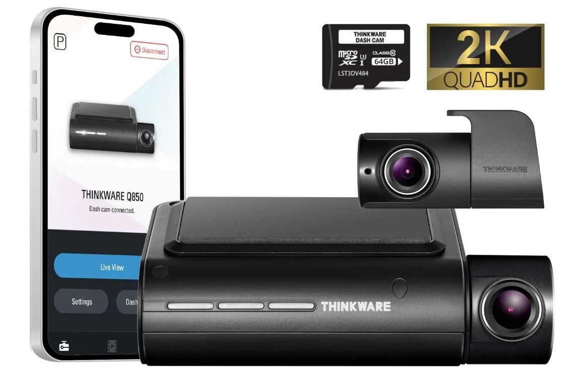 Q850 PRO 64GB 2CH 2K Front & 2K Rear GPS + Wi-Fi + BT