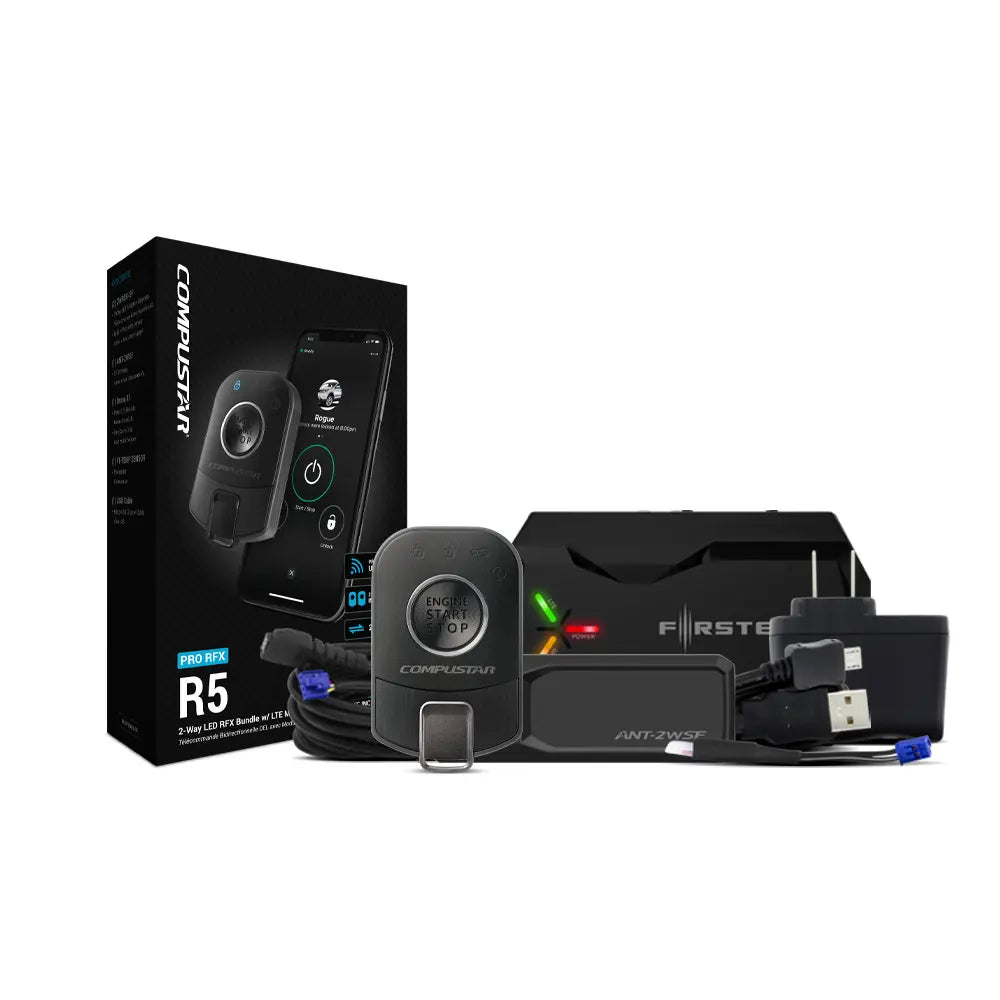 Compustar Pro RFX-P2WR5-SF 2-Mile 2-Way LED RF Remotes + DR-X1 LTE Drone Mobile