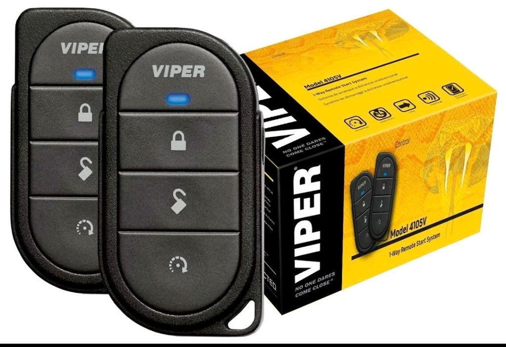Viper 4105V 1-way Car Remote Start System TWO 4-Button Remotes 1/4 Mile Range