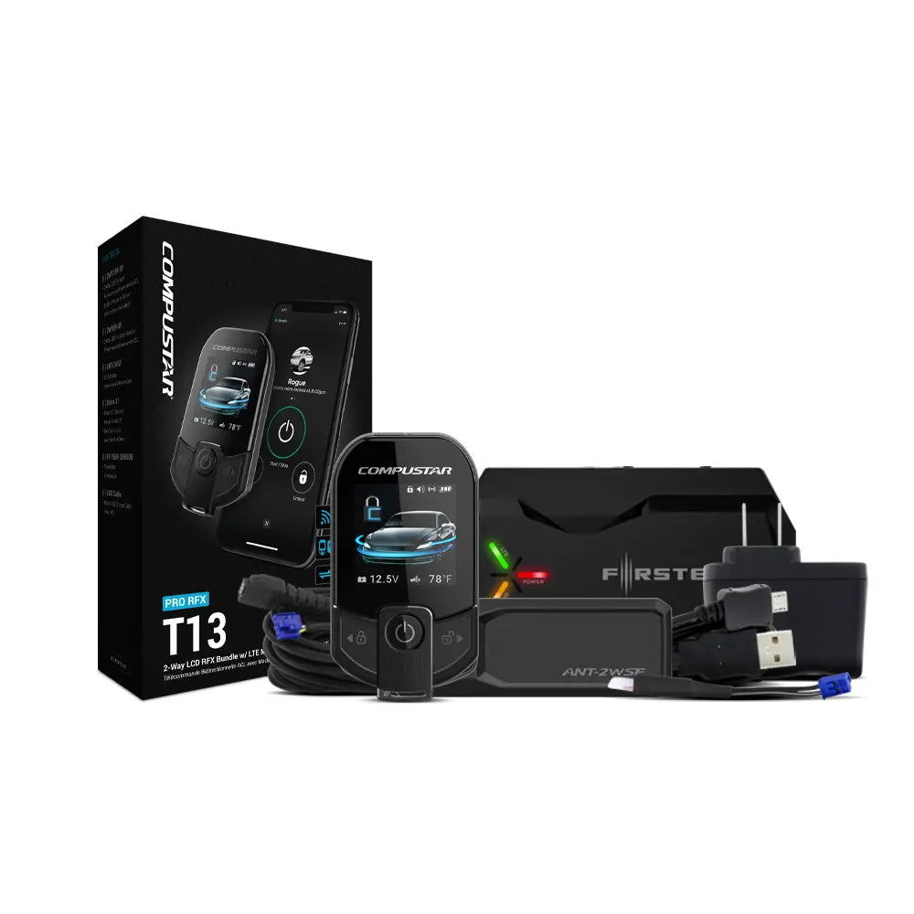 Compustar RFX-P2WT13-SF PRO 3B 2-Way Water-Resistant Color LCD, 3-Mile Range, DR-X1, Proximity Unlock