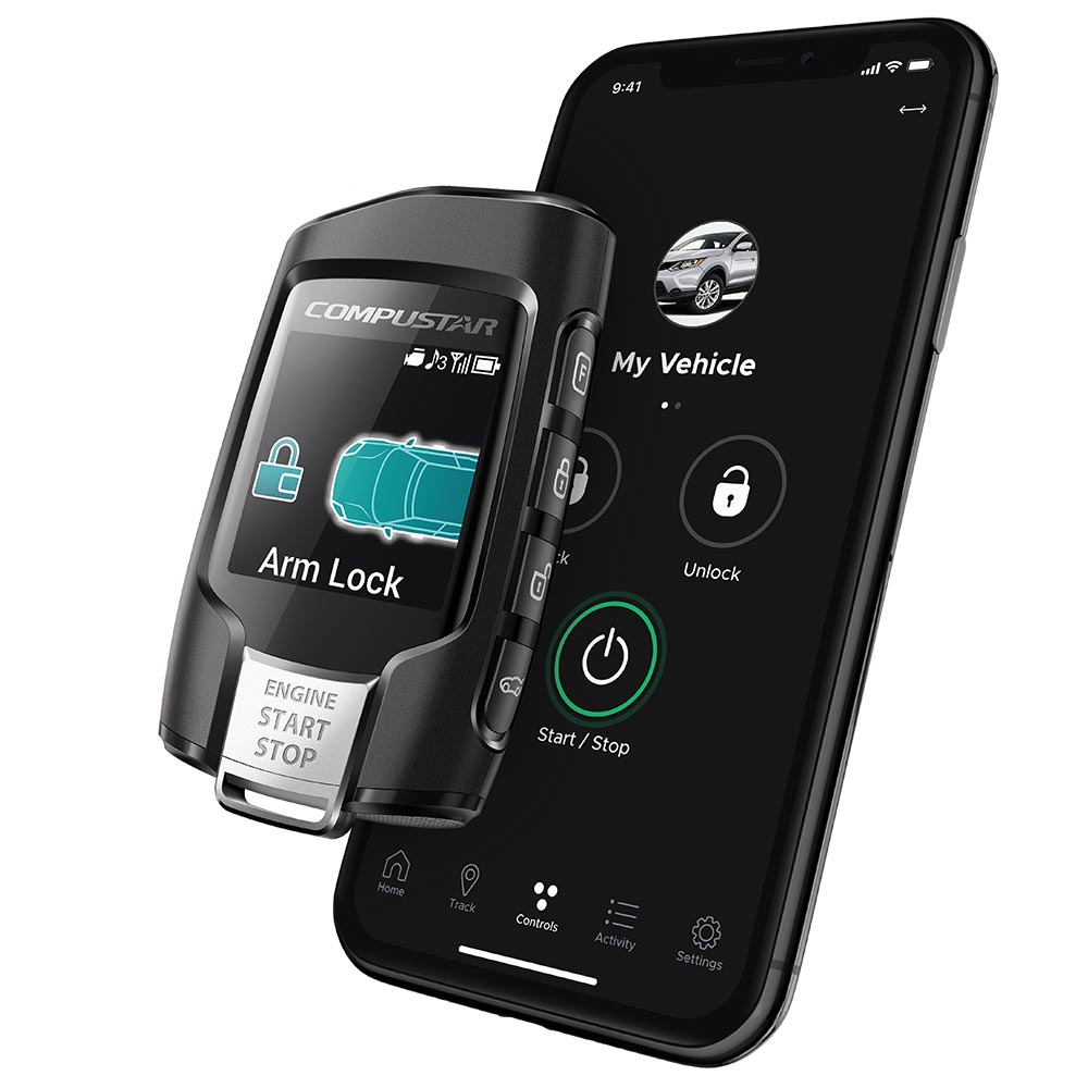 Compustar RFX-2WQ9-FM 2-Way 3000-FT LCD Q9 Remote + X1 LTE Drone Mobile 4G LTE