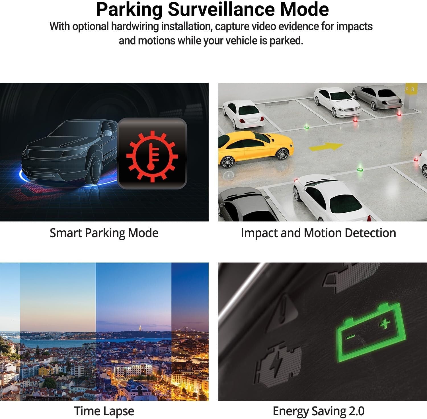 THINKWARE Q200 2CH Dash Cam Front Rear 2K Car Dashboard Camera, WiFi, GPS (32GB)